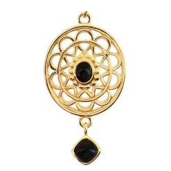 Kosma Paris Boucles d'oreilles Stella Doré & Onyx Noir | Femme Boucles D'Oreilles