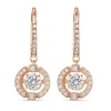 Swarovski Bijoux Boucles d'oreilles Swarovski 5504753 - Boucles d'oreilles métal rose rond strass blanc Femme | Femme Boucles D'Oreilles
