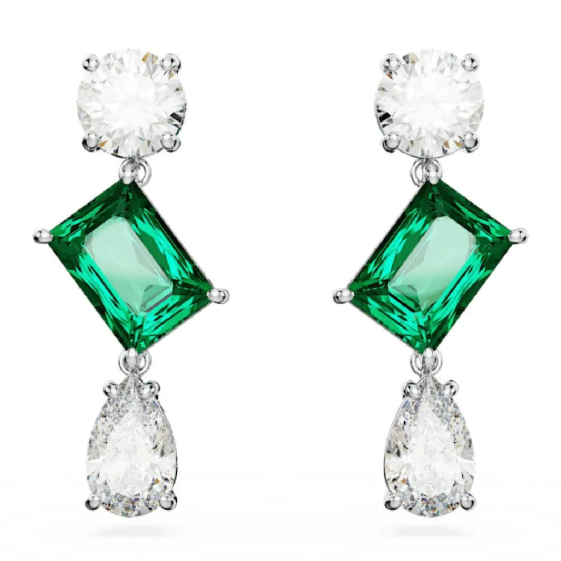 Swarovski Bijoux Boucles d'oreilles Swarovski Mesmera 5665878 - PE SD TRIO White/RHS | Femme Boucles D'Oreilles