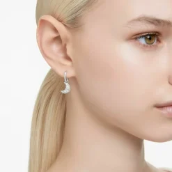 Swarovski Bijoux Boucles d'oreilles Swarovski Luna 5666157 - PE Mini CRE/RHS | Femme Boucles D'Oreilles