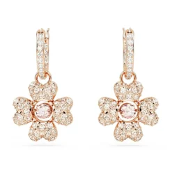 Swarovski Bijoux Boucles d'oreilles Swarovski Idyllia 5674212 - PE MN CZ Clover Silk/ROS | Femme Boucles D'Oreilles