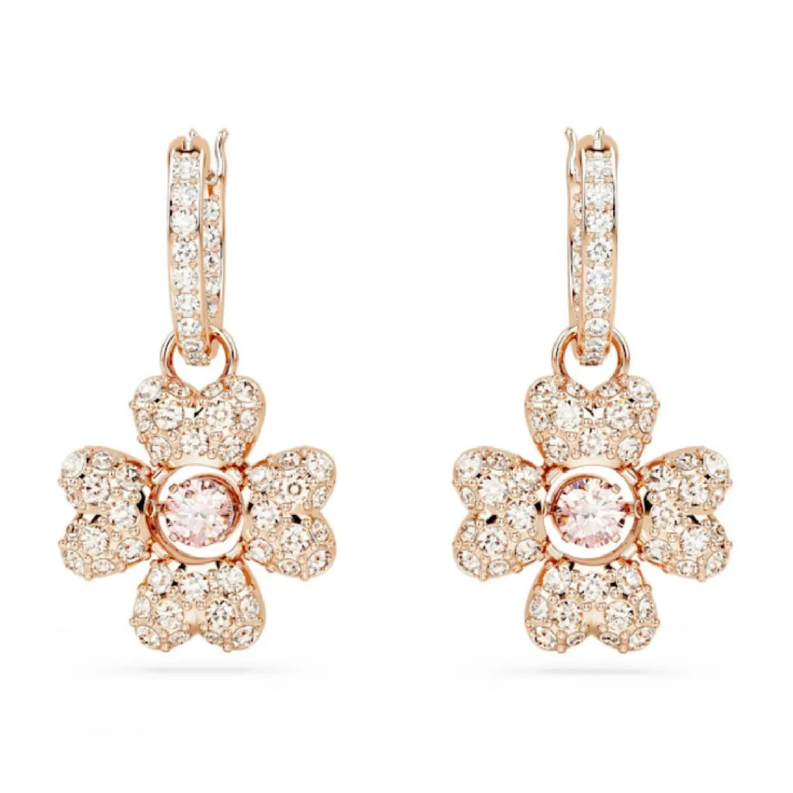 Swarovski Bijoux Boucles d'oreilles Swarovski Idyllia 5674212 - PE MN CZ Clover Silk/ROS | Femme Boucles D'Oreilles
