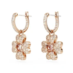 Swarovski Bijoux Boucles d'oreilles Swarovski Idyllia 5674212 - PE MN CZ Clover Silk/ROS | Femme Boucles D'Oreilles