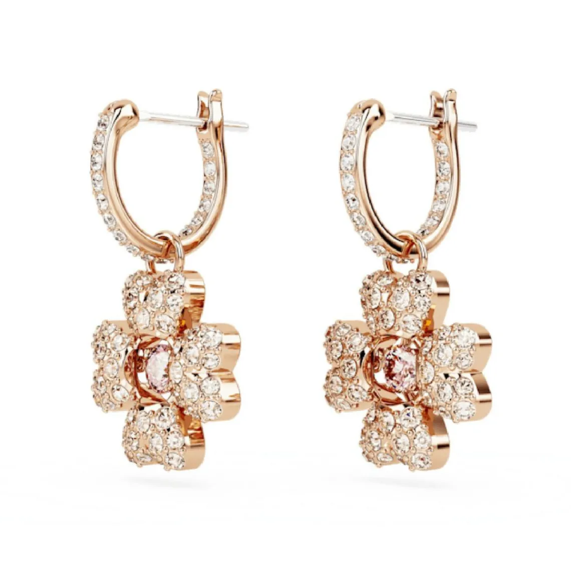 Swarovski Bijoux Boucles d'oreilles Swarovski Idyllia 5674212 - PE MN CZ Clover Silk/ROS | Femme Boucles D'Oreilles
