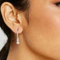 Swarovski Bijoux Boucles d'oreilles 5416155 - Acier Argenté Cristaux Swarovski Femme | Femme Boucles D'Oreilles