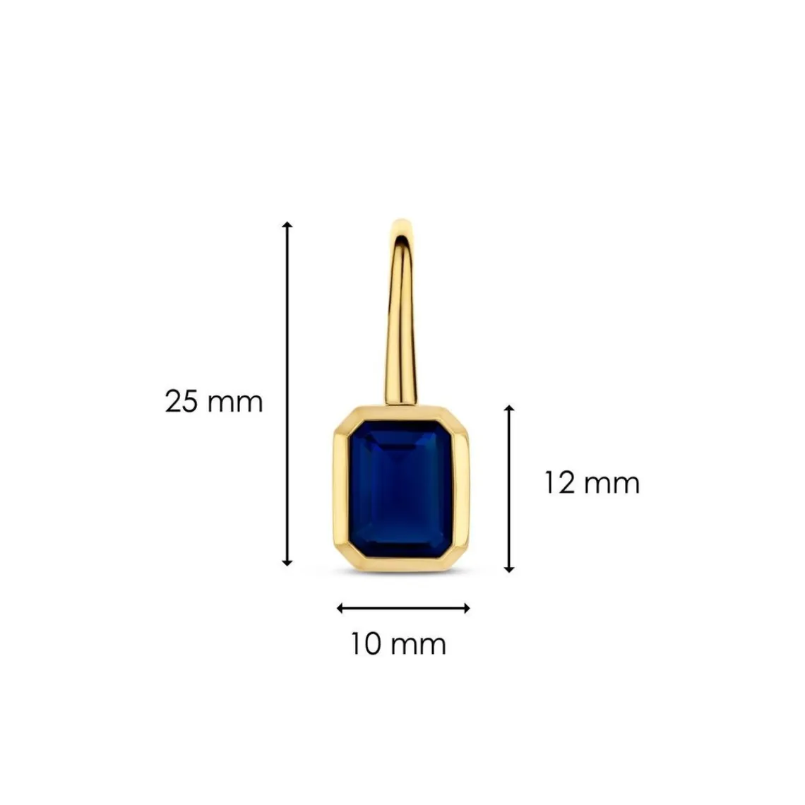 Ti Sento Boucles d'oreilles 7892BY-H - Argent, plaqué or | Femme Boucles D'Oreilles