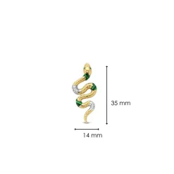Ti Sento Boucles d'oreilles 7827EM-H - Argent, plaqué or | Femme Boucles D'Oreilles