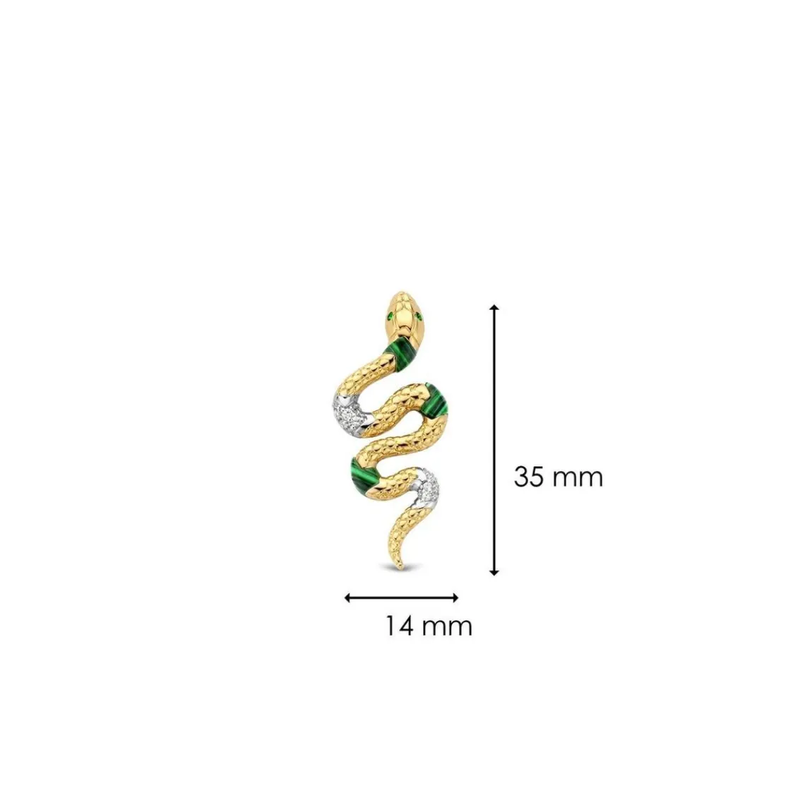 Ti Sento Boucles d'oreilles 7827EM-H - Argent, plaqué or | Femme Boucles D'Oreilles