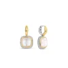 Ti Sento Boucles D'Oreilles - 7968MW Argent Doré Doublé Nacre Carré Et Oxydes De Zirconium | Femme Boucles D'Oreilles