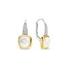 Ti Sento Boucles D'Oreilles - 7969MW Argent Doré Doublé Nacre Carré Et Oxydes De Zirconium | Femme Boucles D'Oreilles