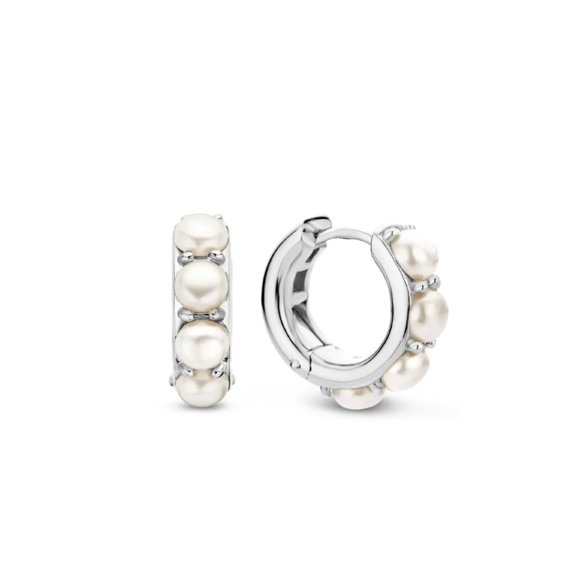 Ti Sento Boucles D'Oreilles - 7962PW Argent Rhodié Et Perles Synthétiques | Femme Boucles D'Oreilles