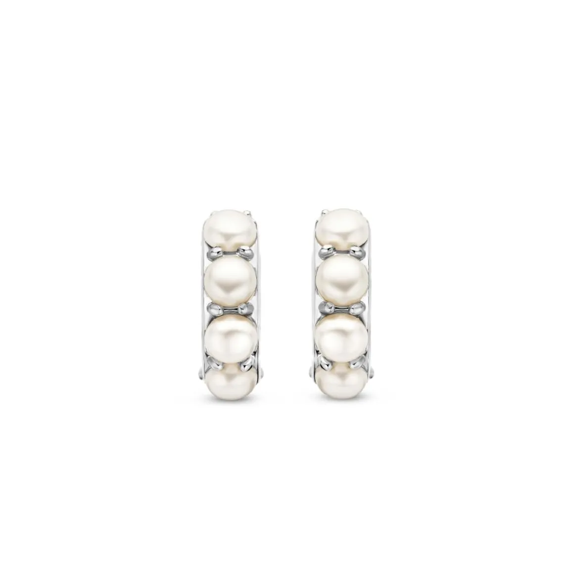Ti Sento Boucles D'Oreilles - 7962PW Argent Rhodié Et Perles Synthétiques | Femme Boucles D'Oreilles