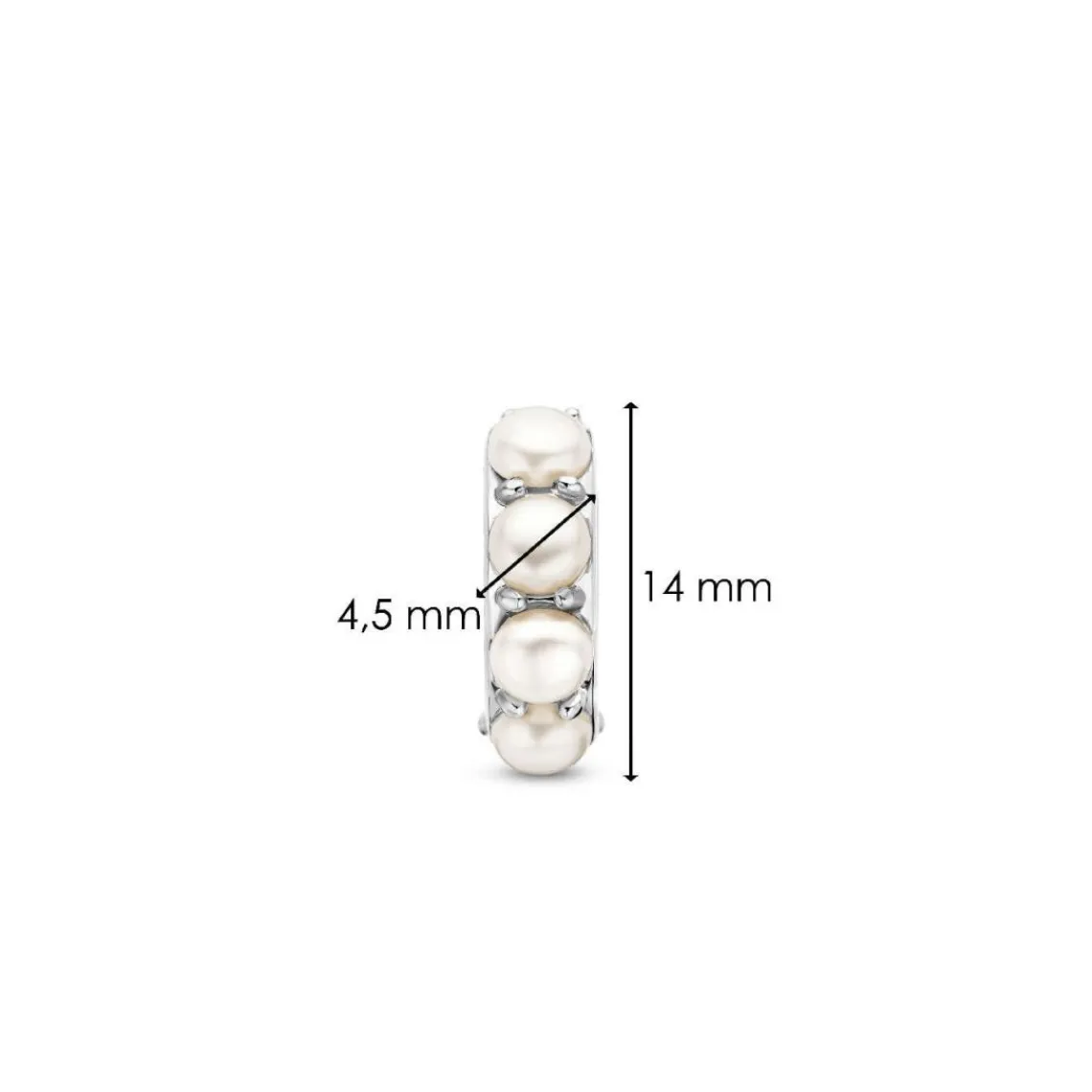 Ti Sento Boucles D'Oreilles - 7962PW Argent Rhodié Et Perles Synthétiques | Femme Boucles D'Oreilles