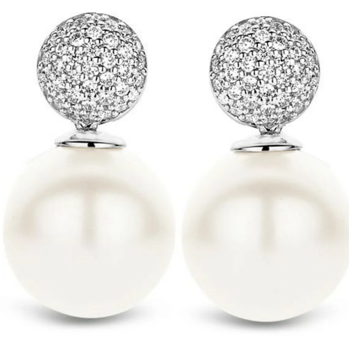 Ti Sento Boucles d'oreilles 7721PW - Boucles d'oreilles Argent Perle | Femme Boucles D'Oreilles