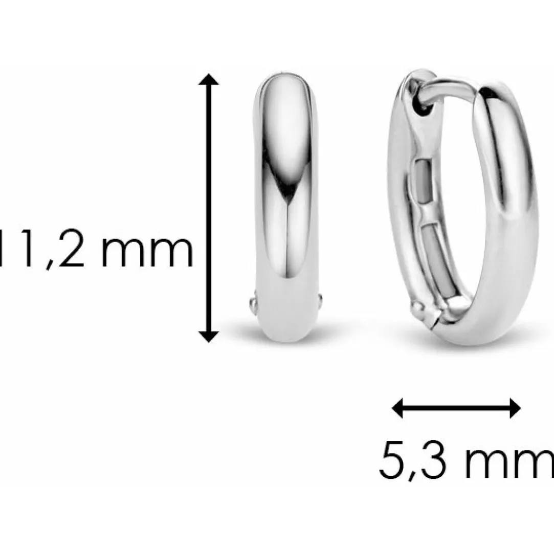 Ti Sento Boucles d'oreilles 7759SI - Boucles d'oreilles Argent Anneau Femme | Femme Boucles D'Oreilles