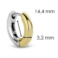 Ti Sento Boucles d’oreilles 7210SY-H - Argent, plaqué or | Femme Boucles D'Oreilles