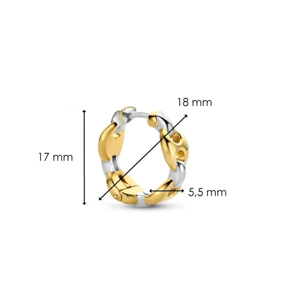 Ti Sento Boucles d'oreilles 7877SY-H - Argent, plaqué or | Femme Boucles D'Oreilles