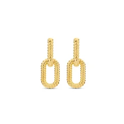 Ti Sento Boucles D'Oreilles - 7963SY Argent Doré Effet Tressé | Femme Boucles D'Oreilles