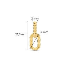 Ti Sento Boucles D'Oreilles - 7963SY Argent Doré Effet Tressé | Femme Boucles D'Oreilles