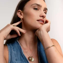 Ti Sento Boucles D'Oreilles - 7963SY Argent Doré Effet Tressé | Femme Boucles D'Oreilles