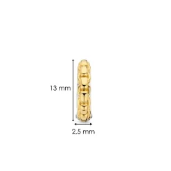 Ti Sento Boucles D'Oreilles - 7961SY Argent Doré Effet Tressé | Femme Boucles D'Oreilles