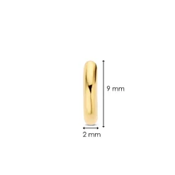 Ti Sento Boucles D'Oreilles - 7954YS Argent Doré Anneaux Et Pavage | Femme Boucles D'Oreilles