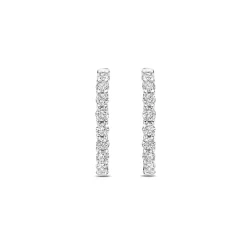 Ti Sento Boucles D'Oreilles - 7958ZI Argent Rhodié Anneaux Et Pavage | Femme Boucles D'Oreilles