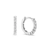 Ti Sento Boucles D'Oreilles - 7957ZI Argent Rhodié Anneaux Et Pavage | Femme Boucles D'Oreilles