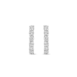 Ti Sento Boucles D'Oreilles - 7956ZI Argent Rhodié Anneaux Et Pavage | Femme Boucles D'Oreilles
