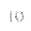 Ti Sento Boucles D'Oreilles - 7954ZI Argent Rhodié Anneaux Et Pavage | Femme Boucles D'Oreilles