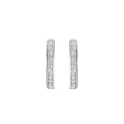 Ti Sento Boucles D'Oreilles - 7812ZI Argent Rhodié Anneaux Et Pavage | Femme Boucles D'Oreilles