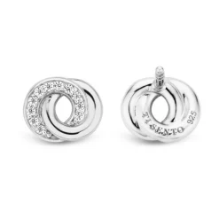 Ti Sento Boucles d'oreilles 7784ZI - Boucles d'oreilles Argent Anneaux Entrelacés | Femme Boucles D'Oreilles