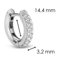 Ti Sento Boucles d’oreilles 7210ZI-H - Argent | Femme Boucles D'Oreilles