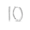 Ti Sento Boucles D'Oreilles - 7959ZI Argent Rhodié Créoles Et Pavage | Femme Boucles D'Oreilles