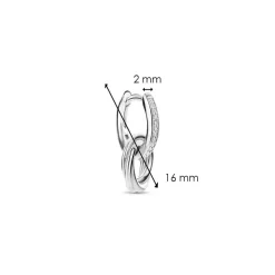 Ti Sento Boucles d'oreilles 7857ZI-H - Argent | Femme Boucles D'Oreilles