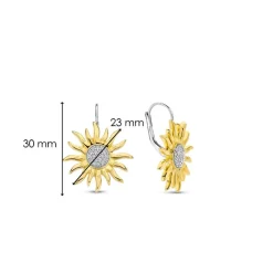 Ti Sento Boucles D'Oreilles - 7972ZY Argent Doré Soleil | Femme Boucles D'Oreilles