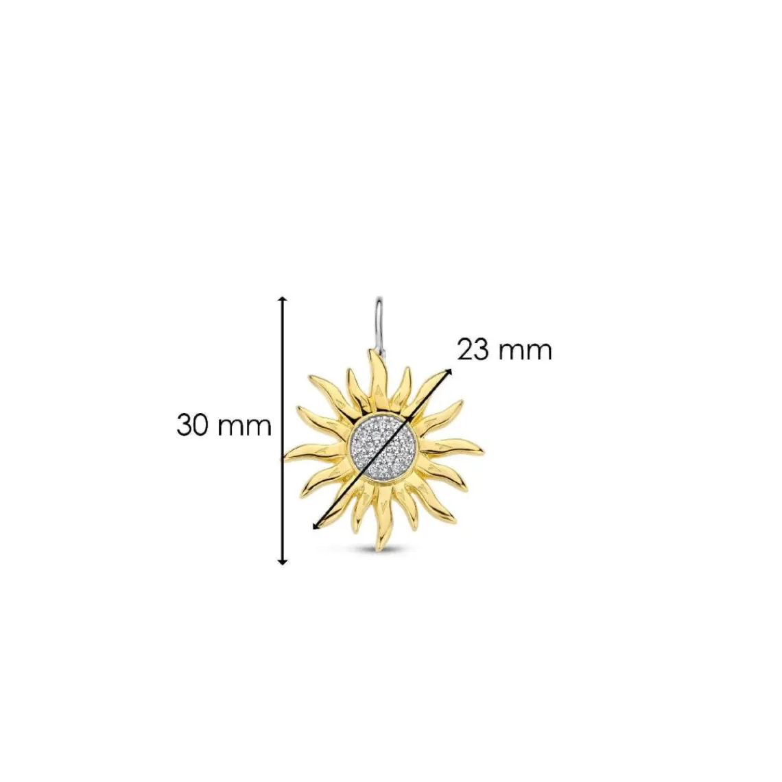 Ti Sento Boucles D'Oreilles - 7972ZY Argent Doré Soleil | Femme Boucles D'Oreilles