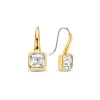 Ti Sento Boucles D'Oreilles - 7966ZY Argent Doré Et Oxydes Carrés | Femme Boucles D'Oreilles
