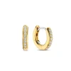 Ti Sento Boucles D'Oreilles - 7811ZY Argent Doré Anneaux Et Pavage | Femme Boucles D'Oreilles