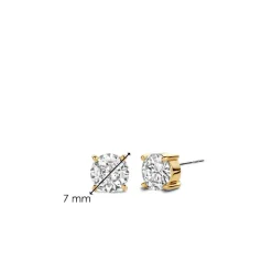 Ti Sento Boucles D'Oreilles - 7319ZY Argent Doré Oxydes De Zirconium | Femme Boucles D'Oreilles