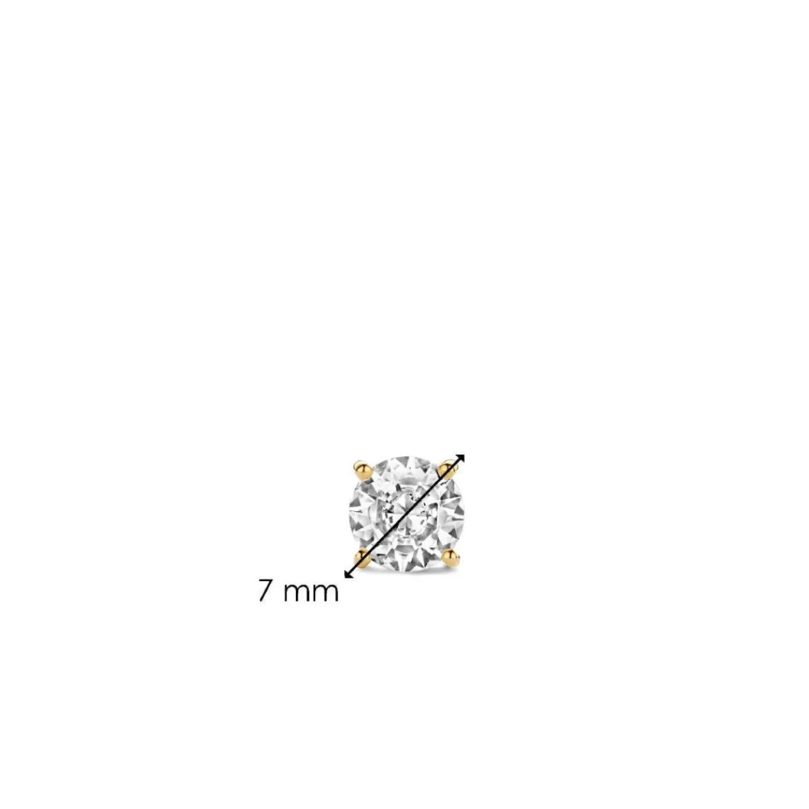 Ti Sento Boucles D'Oreilles - 7319ZY Argent Doré Oxydes De Zirconium | Femme Boucles D'Oreilles
