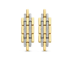 Ti Sento Boucles d'oreilles 7891ZY - Argent, plaqué or | Femme Boucles D'Oreilles
