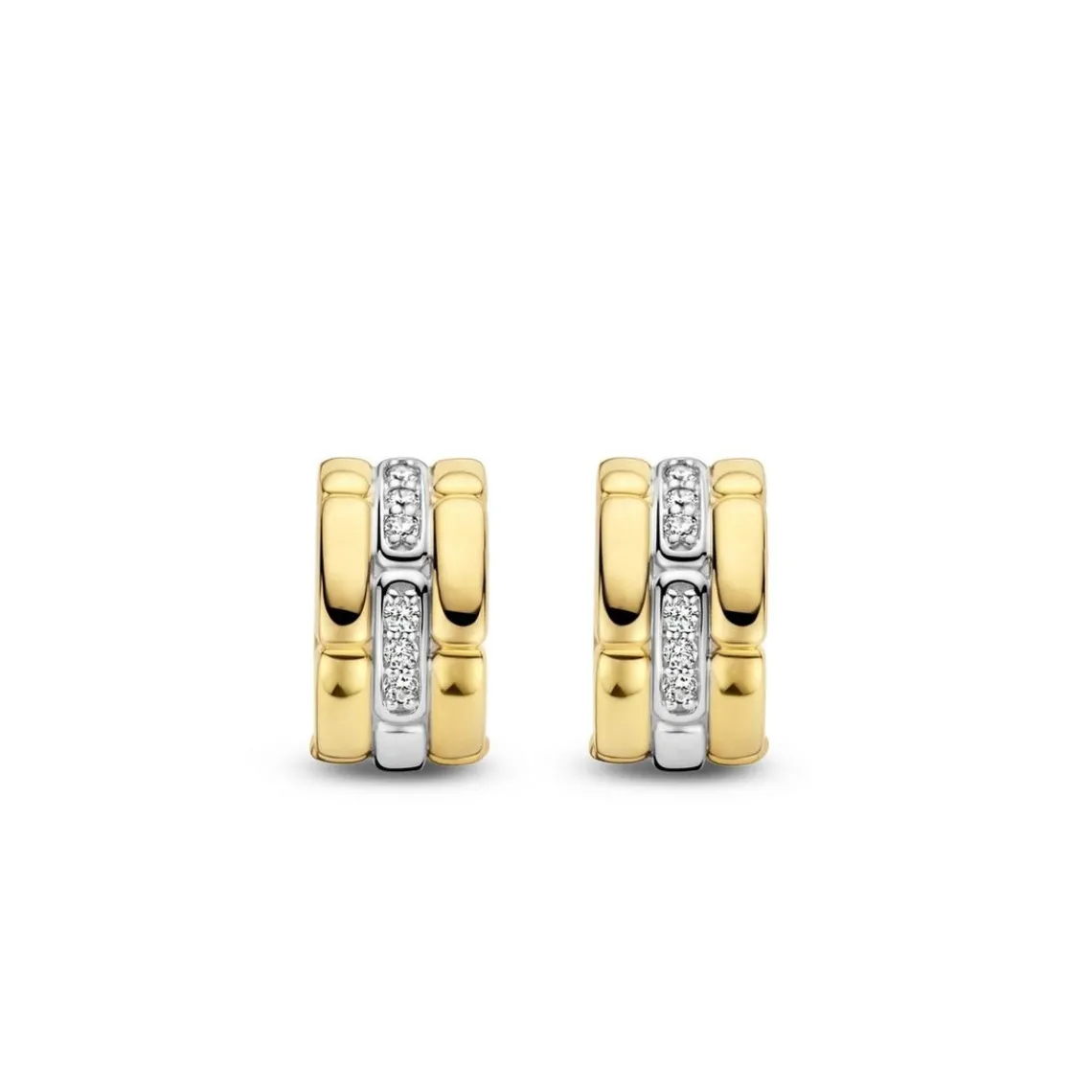 Ti Sento Boucles d'oreilles 7890ZY - Argent, plaqué or | Femme Boucles D'Oreilles