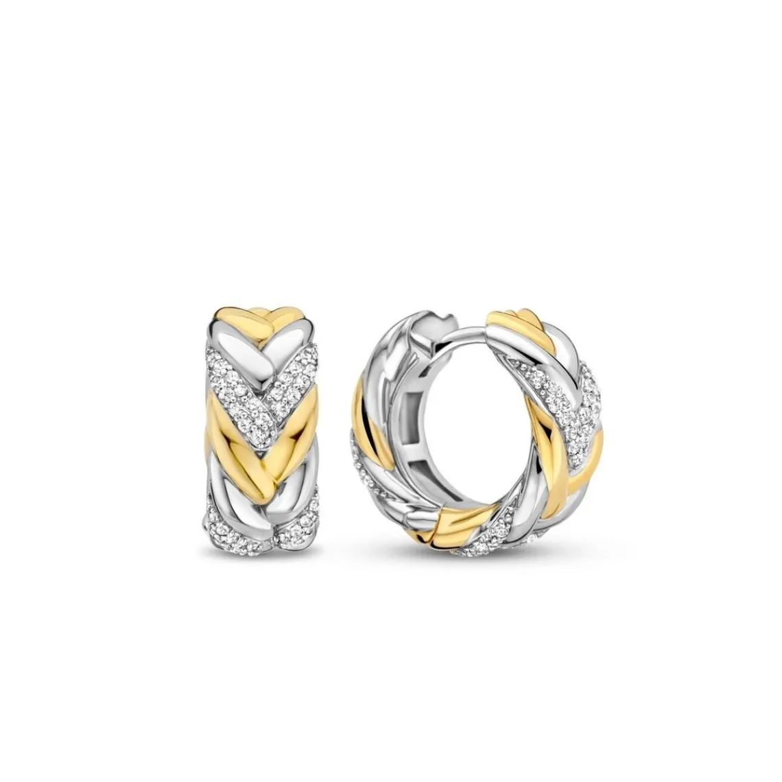 Ti Sento Boucles d'oreilles 7884ZY - Argent, plaqué or | Femme Boucles D'Oreilles