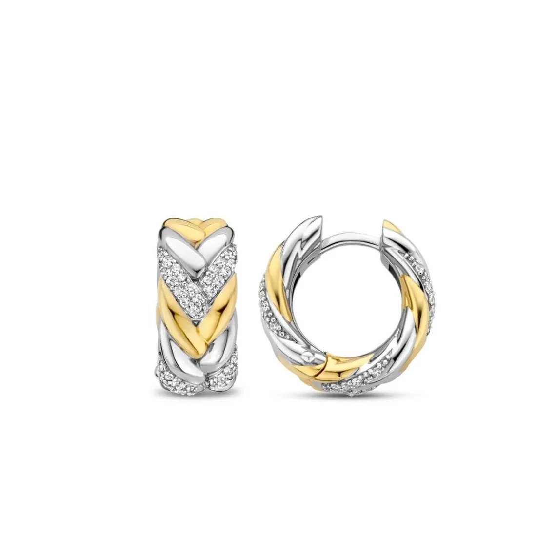 Ti Sento Boucles d'oreilles 7884ZY - Argent, plaqué or | Femme Boucles D'Oreilles