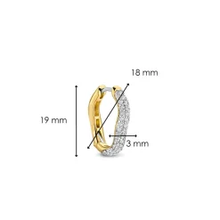 Ti Sento Boucles d'oreilles 7882ZY-H - Argent, plaqué or | Femme Boucles D'Oreilles