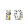 Ti Sento Boucles D'Oreilles - 7960ZY Argent Doré Multi Joncs | Femme Boucles D'Oreilles