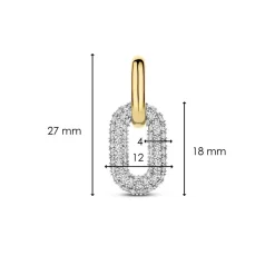 Ti Sento Boucles d'oreilles 7904ZY-H - Argent, plaqué or | Femme Boucles D'Oreilles