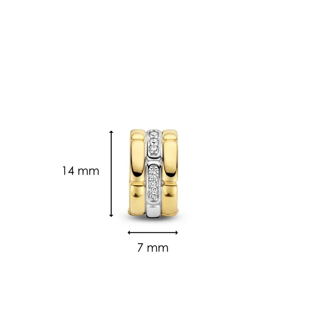 Ti Sento Boucles d'oreilles 7890ZY-H - Argent, plaqué or | Femme Boucles D'Oreilles