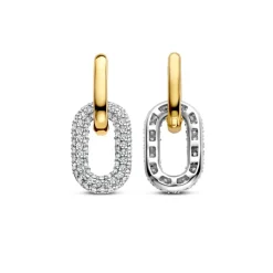 Ti Sento Boucles d'oreilles 7904ZY - Argent, plaqué or | Femme Boucles D'Oreilles